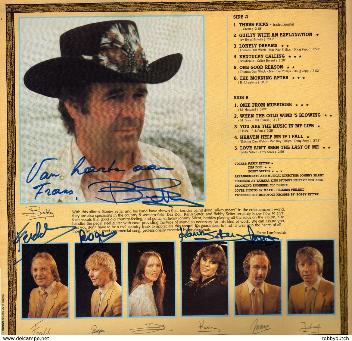 * LP *  BOBBY SETTER BAND - INTERNATIONAL + Cover A TOUCH OF COUNTRY (both Hand-signed By The Whole Band) - Country & Folk