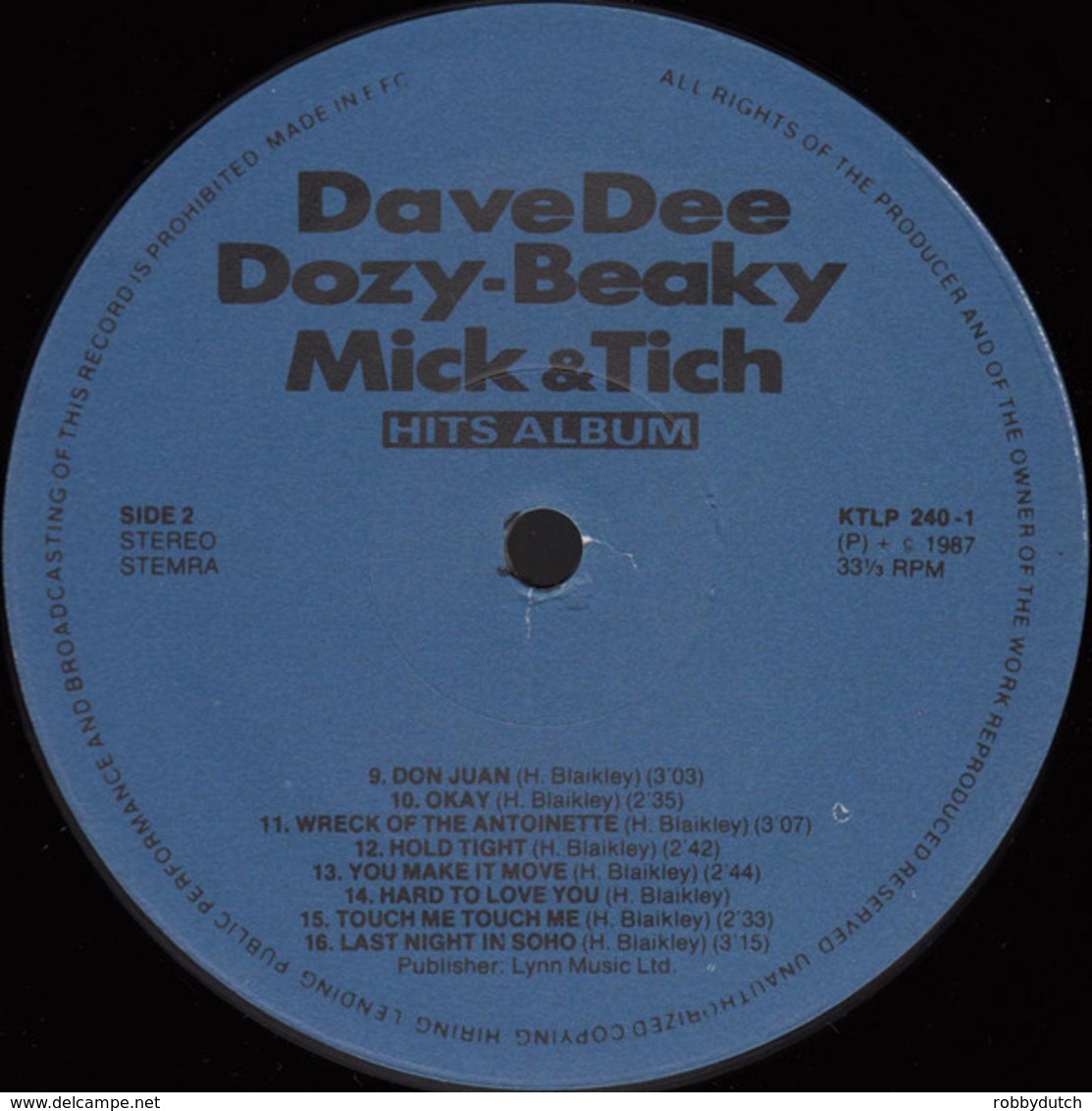 * LP *  DAVE DEE, DOZY, BEAKY, MICK & TICH - HIT ALBUM (Holland 1987) - Disco, Pop