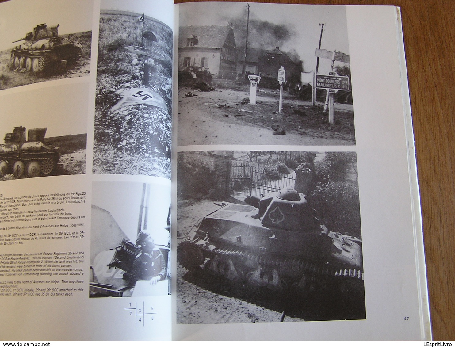 ROMMEL France 1940 Guerre 40 45 Heimdal Meuse Bouvignes Onhaye Flavion Sivry Avesnes Arras Saint Valéry en Caux Panzer