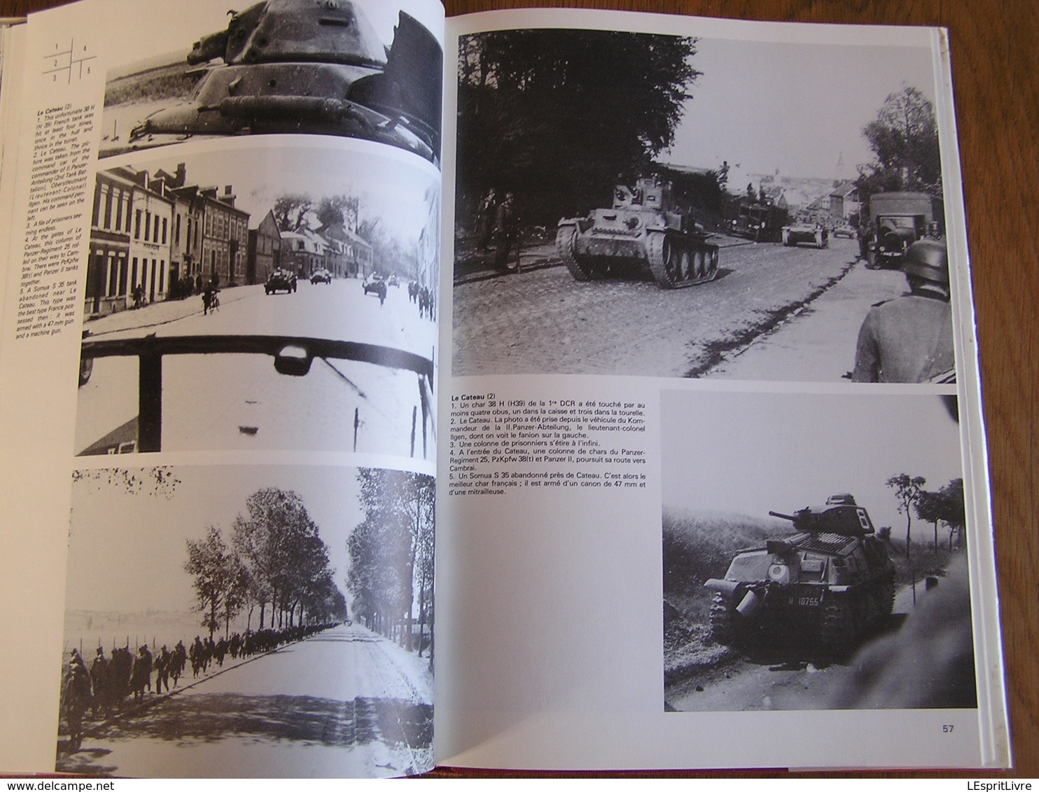 ROMMEL France 1940 Guerre 40 45 Heimdal Meuse Bouvignes Onhaye Flavion Sivry Avesnes Arras Saint Valéry en Caux Panzer