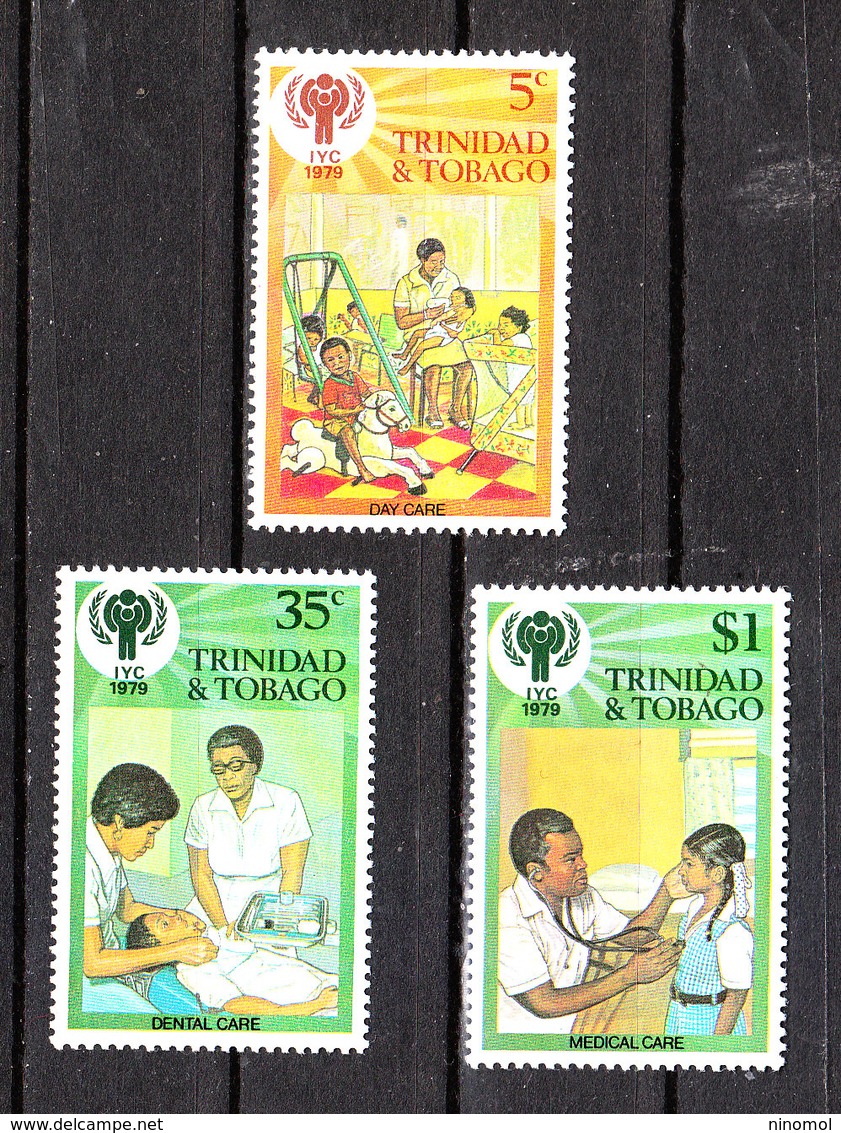 Trinidad &Tobago -1979. "Cure Mediche Dei Bimbi. Dentista". The Three Stamps "Medical Care Of Children". " Dentist.MNH - Medicine