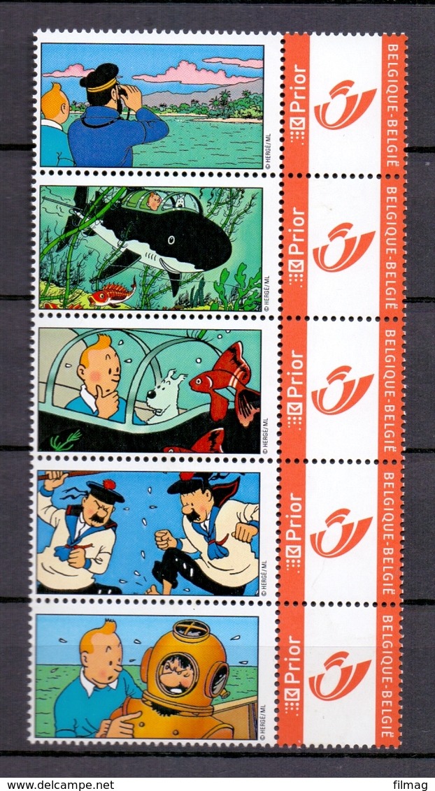 A288 KUIFJE TINTIN DUOSTAMPS  POSTFRIS** 2004 - Bandes Dessinées