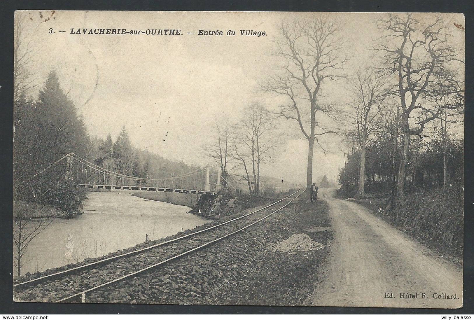 +++ CPA - LAVACHERIE SUR OURTHE - Entrée Du Village - Cachet Relais 1909  // - Sainte-Ode