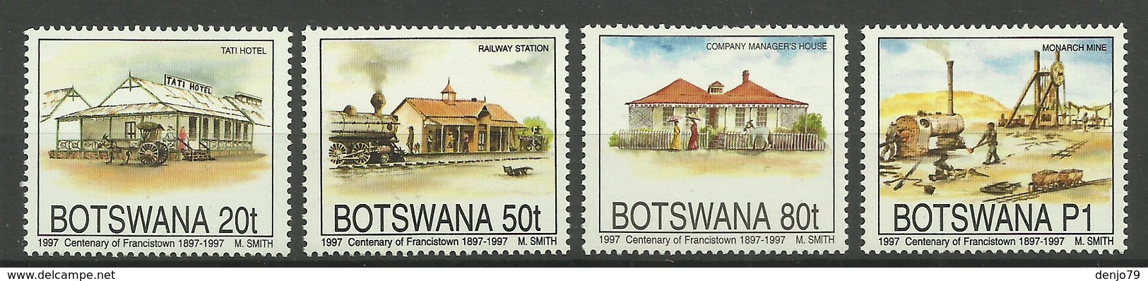 BOTSWANA 1997 CENTENARY OF FRANCISTOWN SET MNH - Botswana (1966-...)