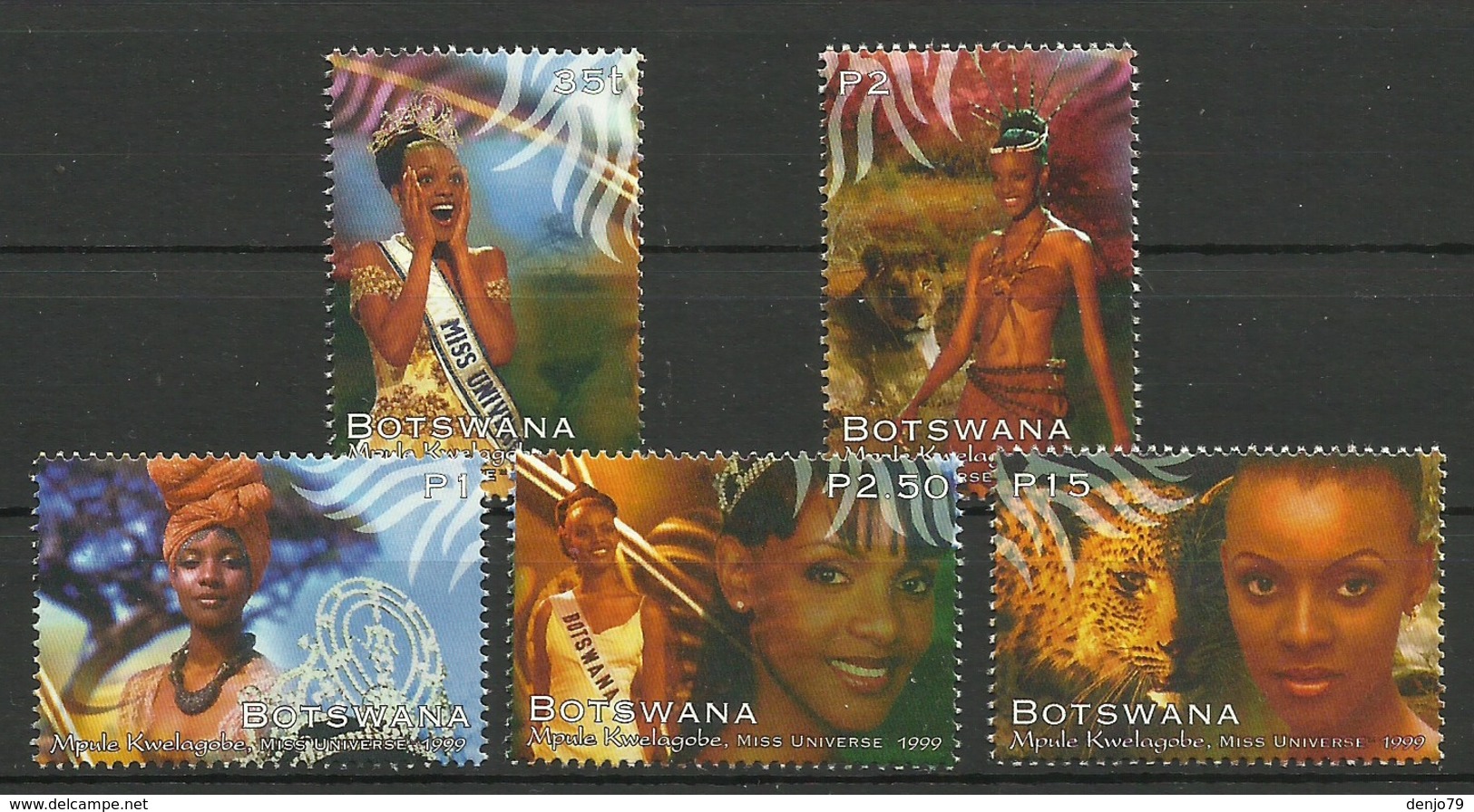 BOTSWANA 1999 MISS UNIVERSE,ANIMALS SET MNH - Botswana (1966-...)