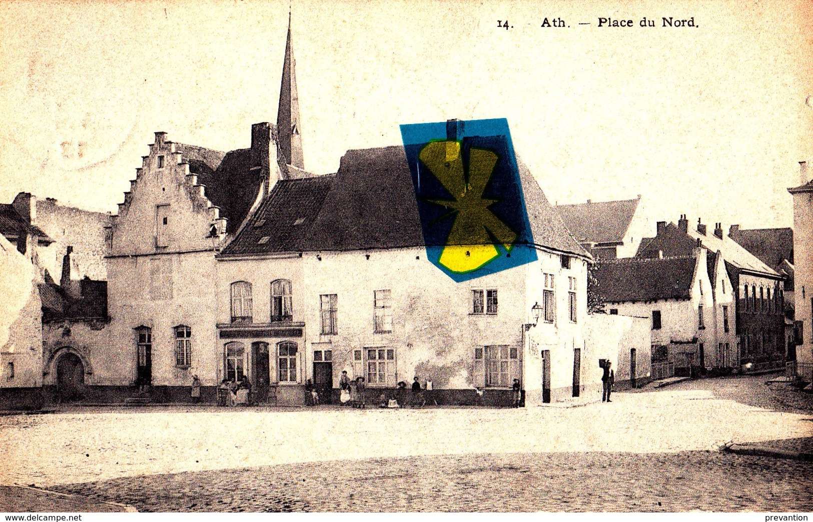 ATH - Place Du Nord - Carte Circulée En 1913 Et Animée - Quaregnon