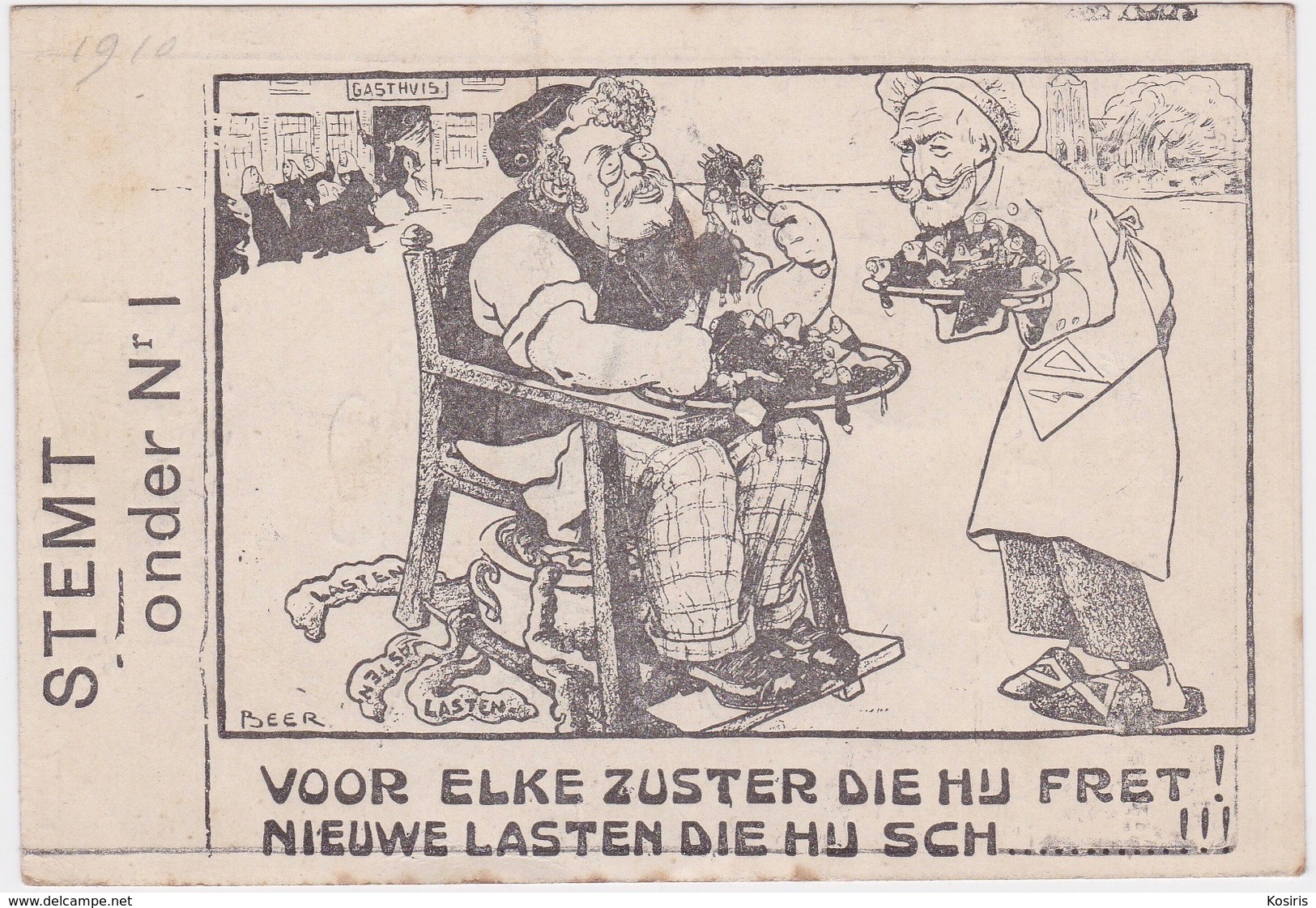 Antwerpen 1910. Ste Onder Nr 1, Voor Elke Zuster Die Hij Fret!nieuwe Lasten Die Hij Sch.....!!! - Antwerpen