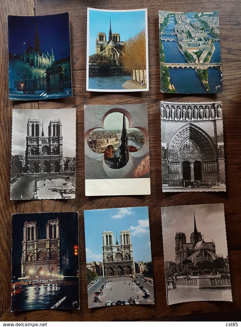 Lot de 96 Cartes Postales de NOTRE DAME DE PARIS - Facade Vue Aérienne flèche - CPA CPSM CPM CPSM Grand Format