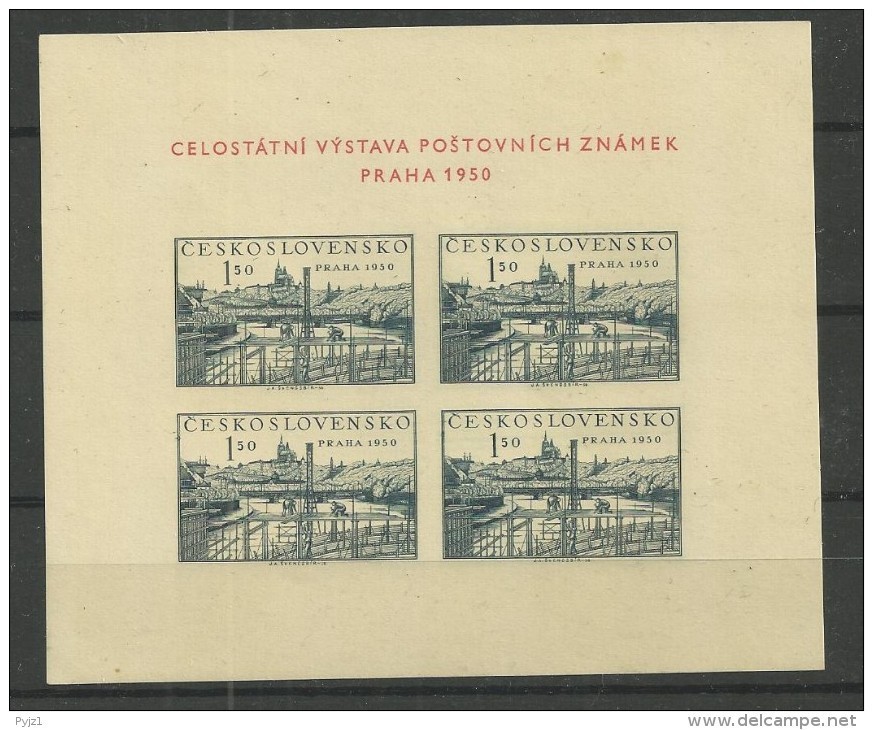 1950 MNH  Ceskoslovensko, Block 12 - Blocs-feuillets