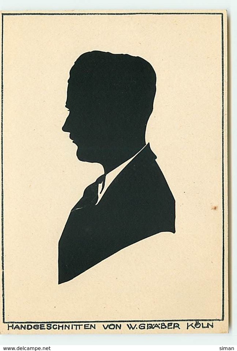 N°12508  Silhouette D'Homme - Handgeschnitten Von W.Graver Koln - Silhouettes