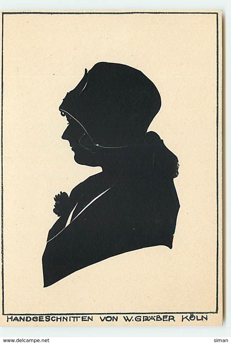 N°12509  Silhouette D'une Femme - Handgeschnitten Von W.Graver Koln - Silhouettes