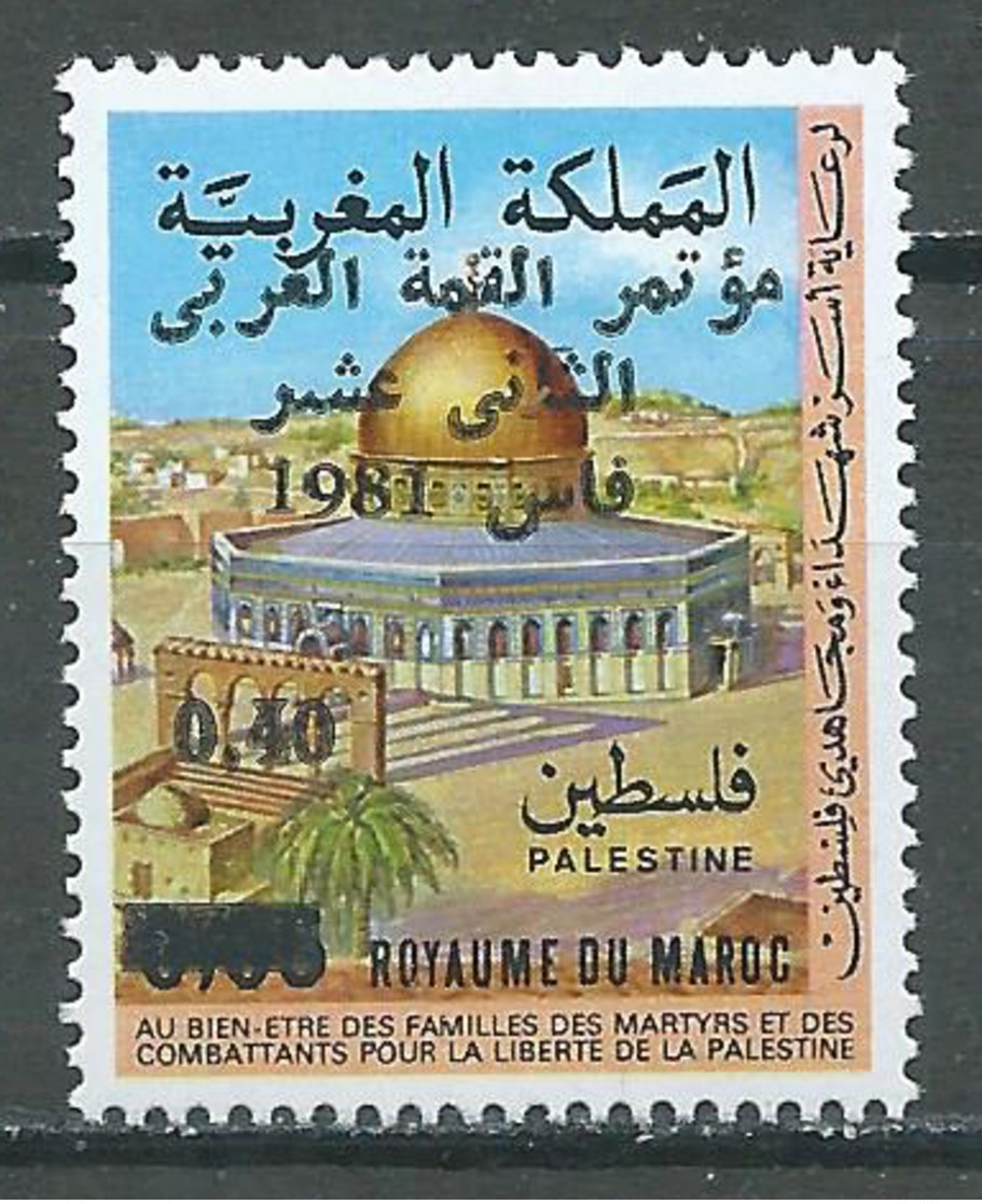 Maroc YT N°900 Journée De La Palestine Surchargé Sommet Arabe à Fès Neuf ** - Morocco (1956-...)