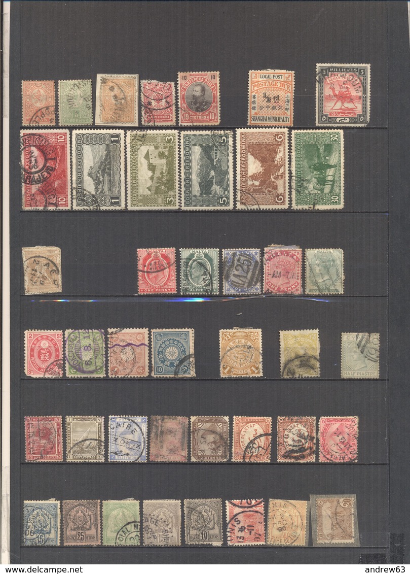 MONDO - Lotto - Accumulo - Vrac - 470+ Francobolli - Usati - Linguellati - Tutti I Francobolli Sono Ante 1920 - Lots & Kiloware (mixtures) - Max. 999 Stamps