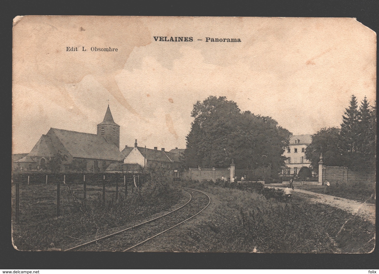 Velaines - Panorama - 1907 - Celles