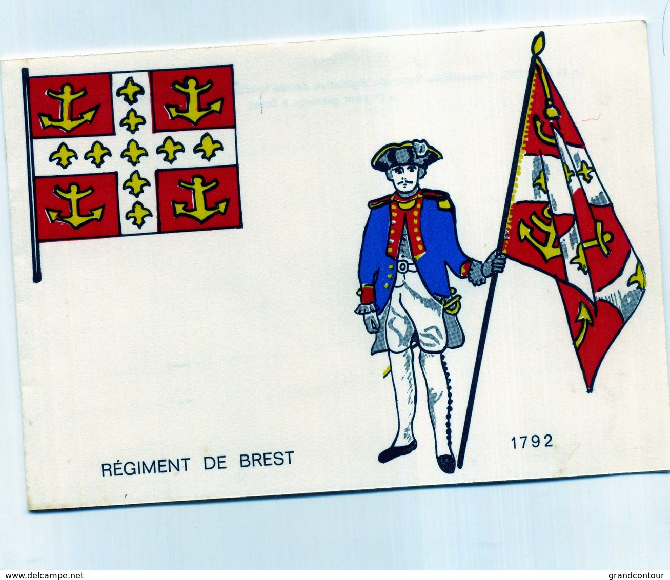 CARTE DE VOEUX 1 ER RIMA  REGIMENT D INFANTERIE DE MARINE  A BREST - Régiments