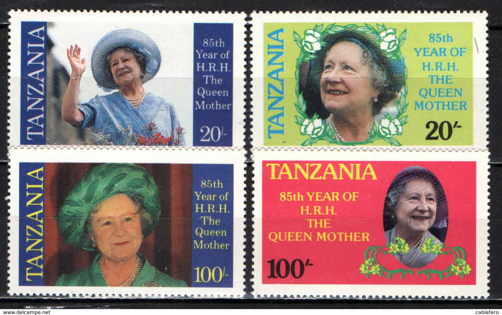 TANZANIA - 1985 - 85° COMPLEANNO DELLA REGINA MADRE - MNH - Tanzania (1964-...)