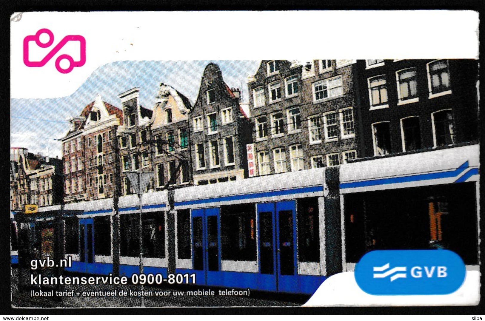 Netherlands Amsterdam 2013 / GVB Public Transport Company / Tram, Tramway 1 Hour Ticket - Other & Unclassified