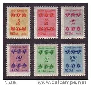 1981 TURKEY OFFICIAL STAMPS MNH ** - Timbres De Service