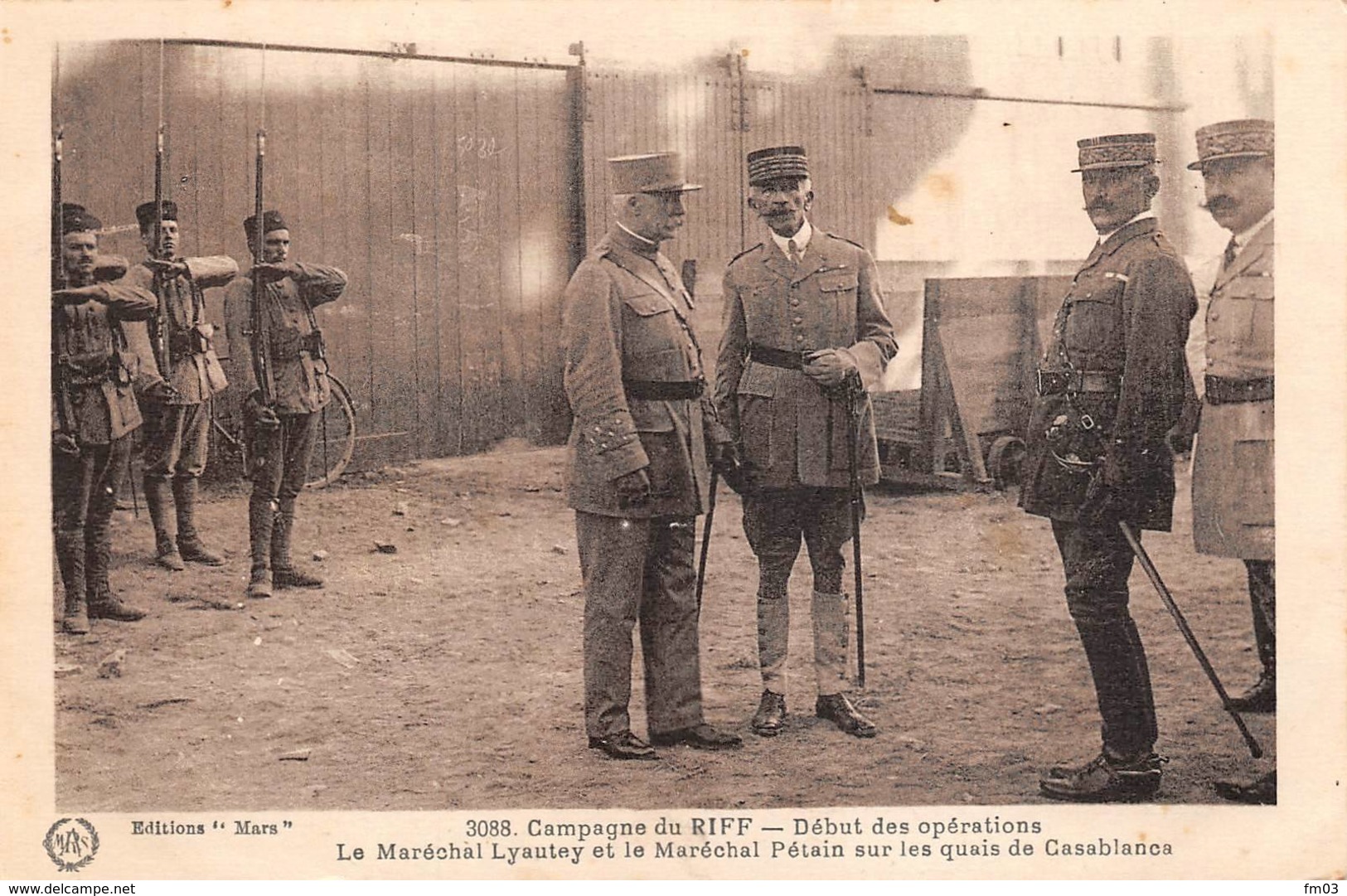 Casablanca Maréchal Lyautet Et Pétain Guerre Du Rif Riff - Casablanca