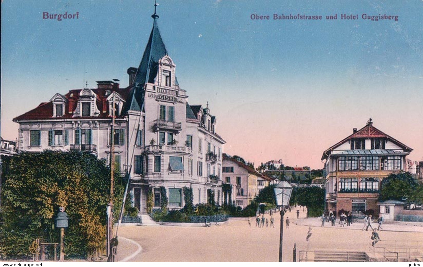 Burgdorf BE, Obere Bahnhofstrasse Und Hotel Guggisberg (5593) - Guggisberg