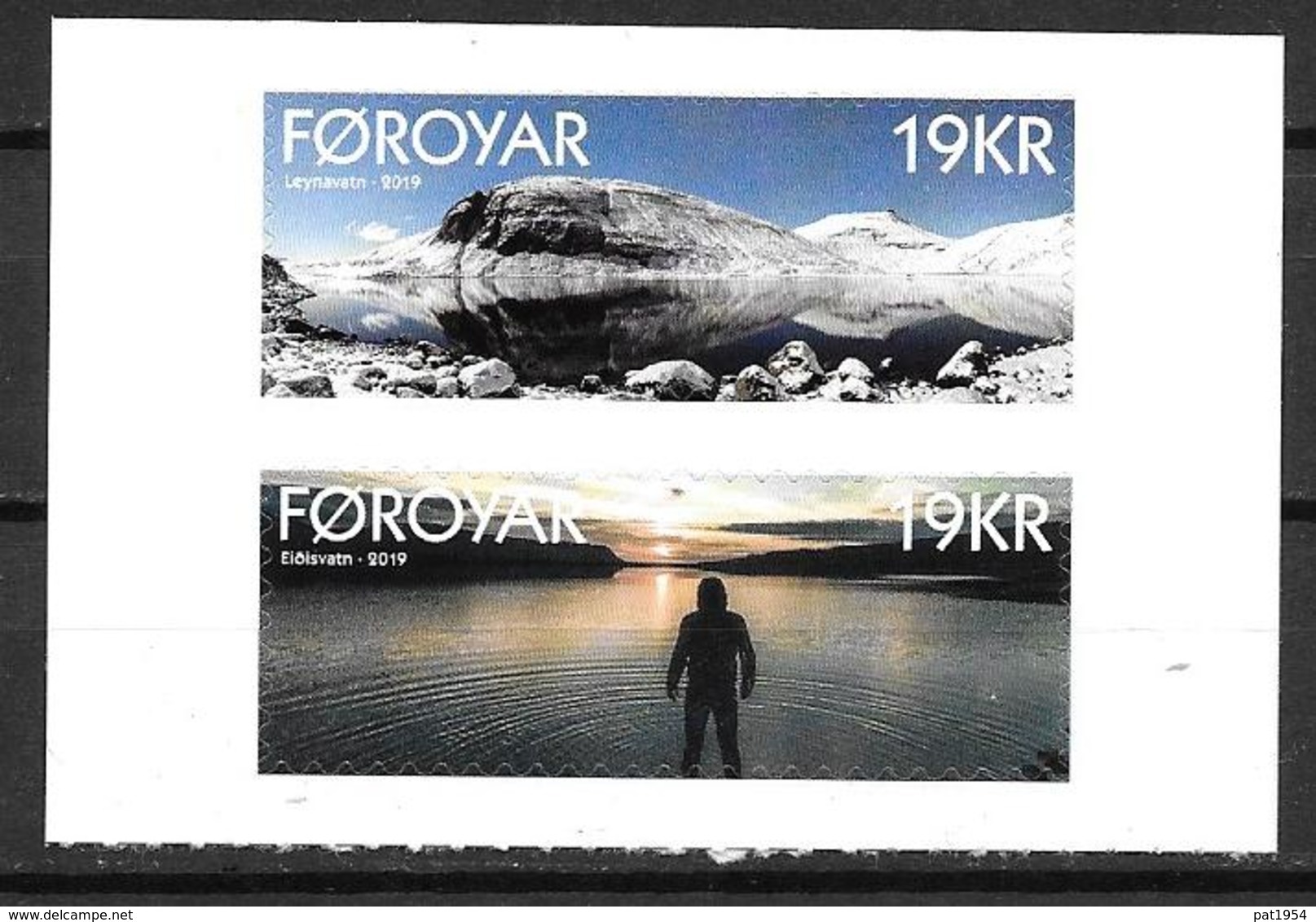 Féroé 2019 Série Neuve Adhésive Issue Du Carnet Lacs De Eidisvatn Et Leynavatn - Faroe Islands