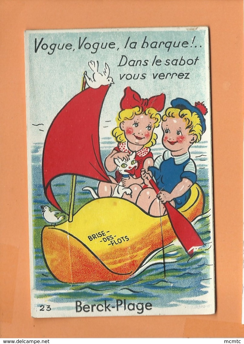 Carte à Système  - Vogue , Vogue La Barque Dans Le Sabot Vous Verrez  Berck Plage   -Dépliant 10 Vues - Berck