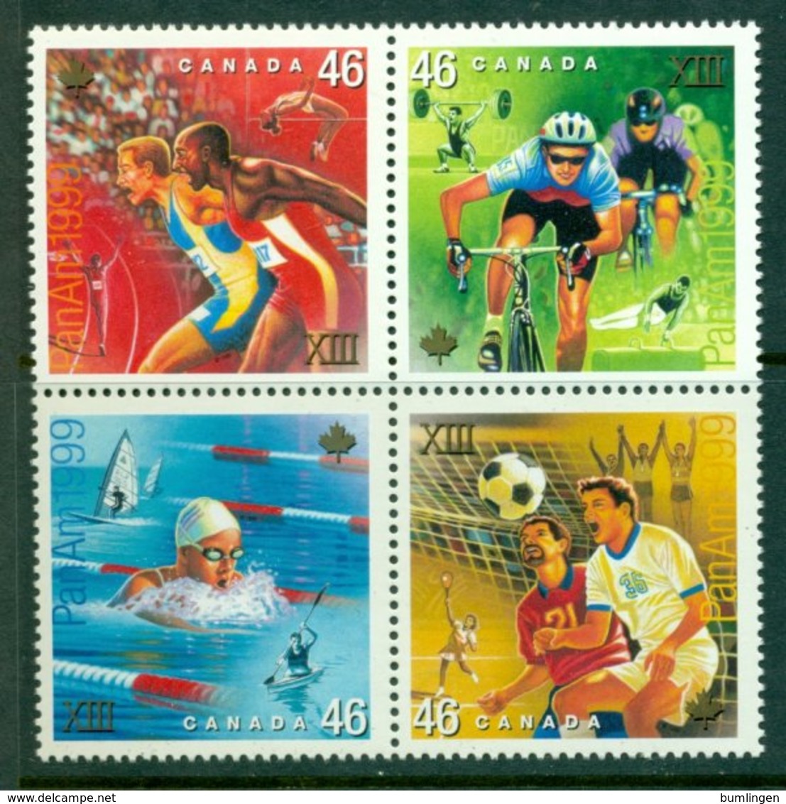 CANADA 1999 Mi 1782-85 Block Of Four** 13th Pan-American Sport Games [A1830] - Other & Unclassified