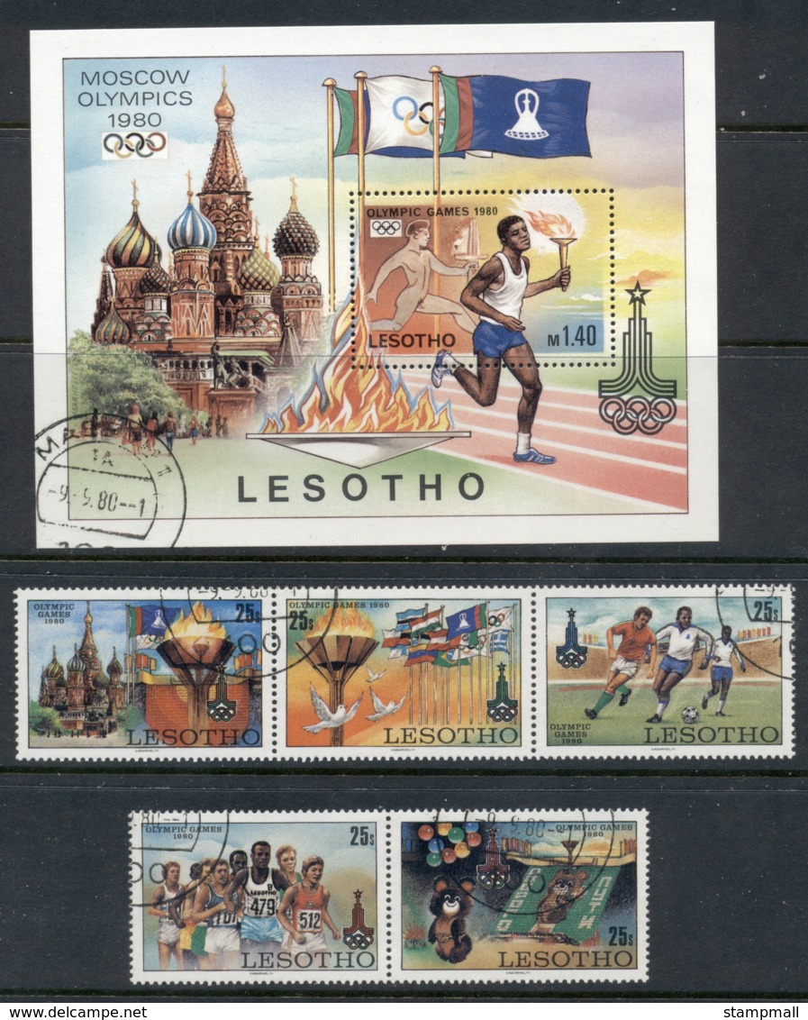 Lesotho 1980 Summer Olympics Moscow + MS FU - Lesotho (1966-...)