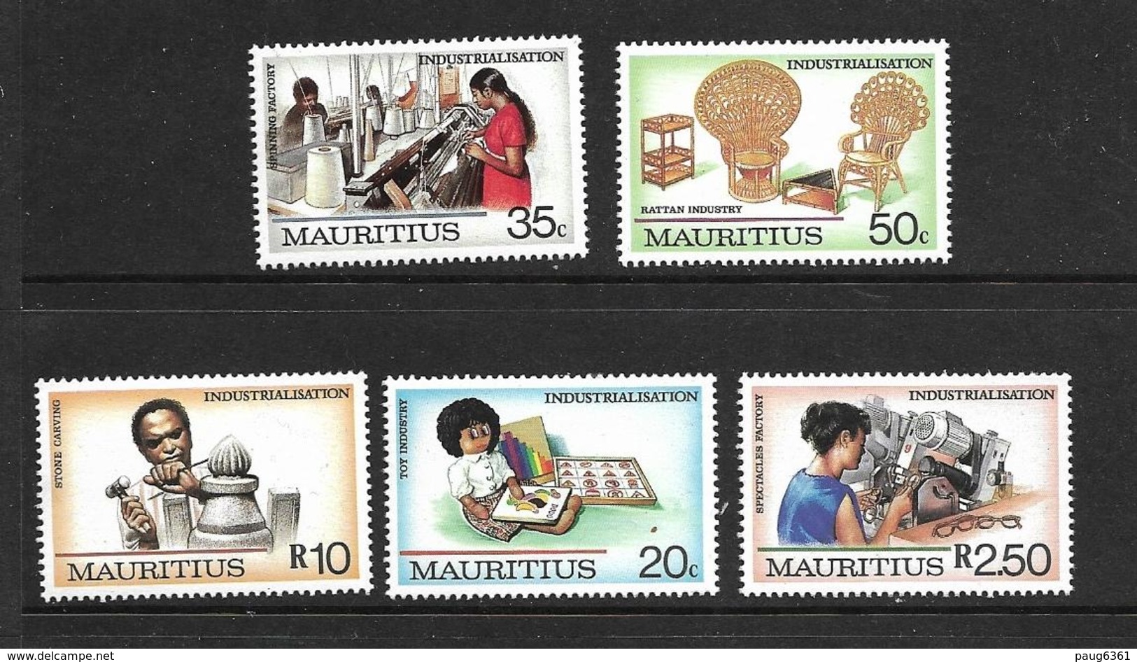 ILE MAURICE 1987 INDUSTRIALISATION  YVERT N°680/84 NEUF MNH** - Maurice (1968-...)