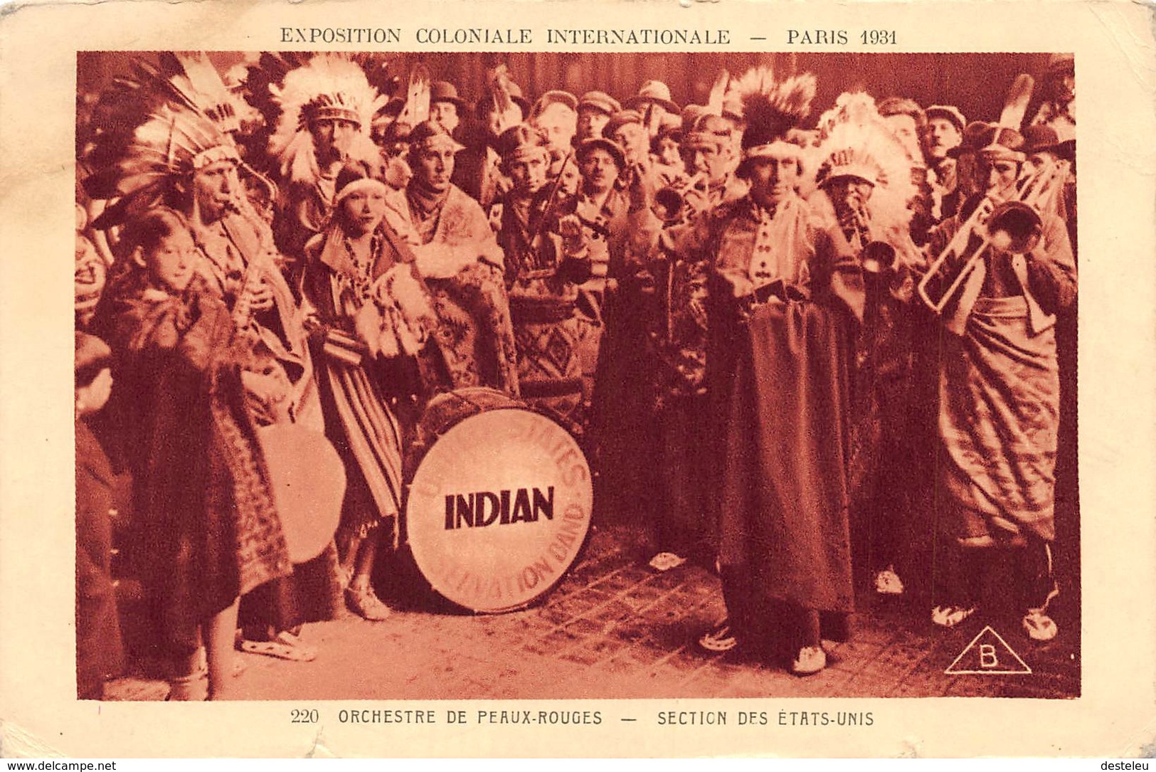 220 Orchestre De Peaux-Rouges Indians USA Expo Paris 1931 - Indiens D'Amérique Du Nord