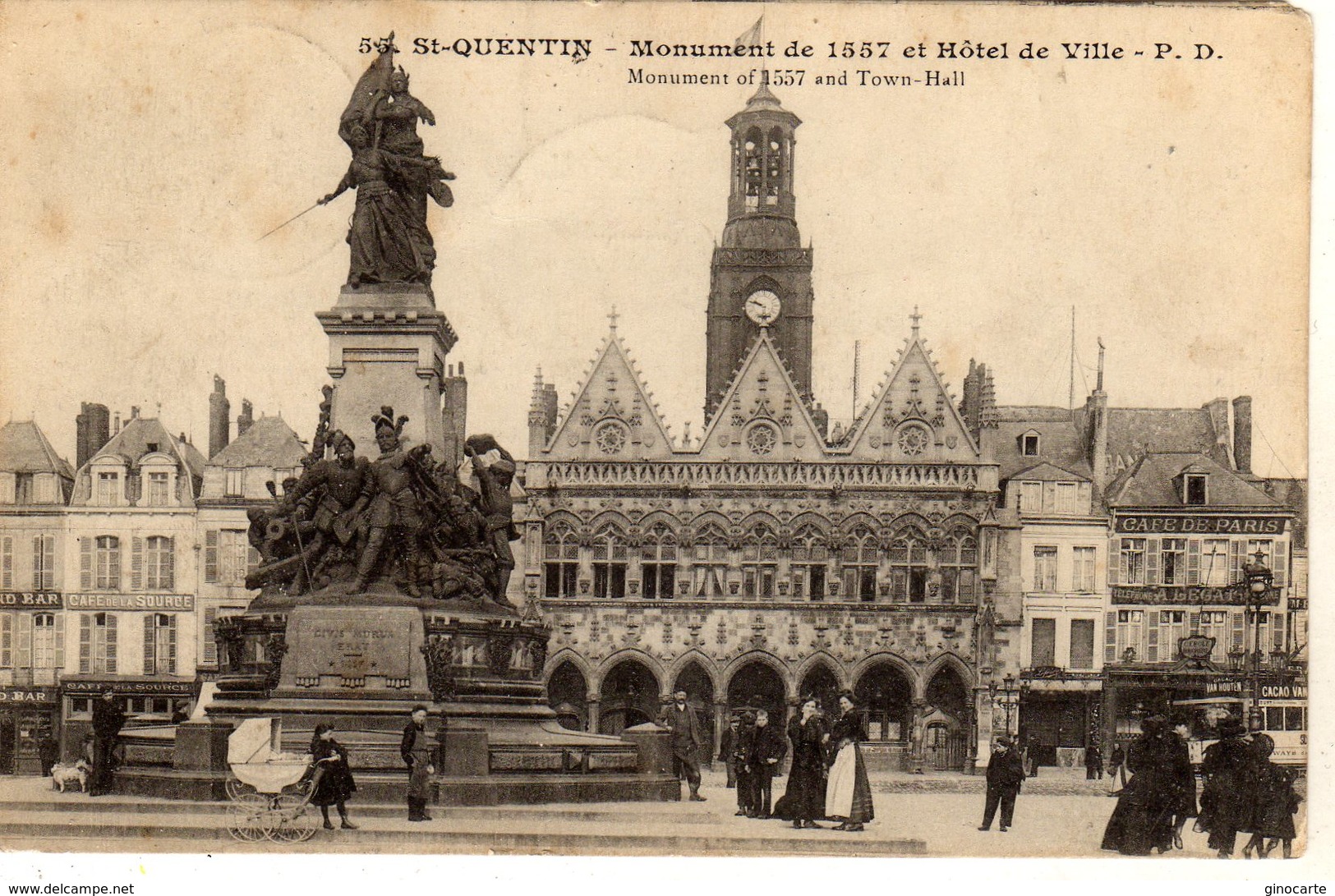 St Saint Quentin Monument Et Hotel De Ville - Saint Quentin