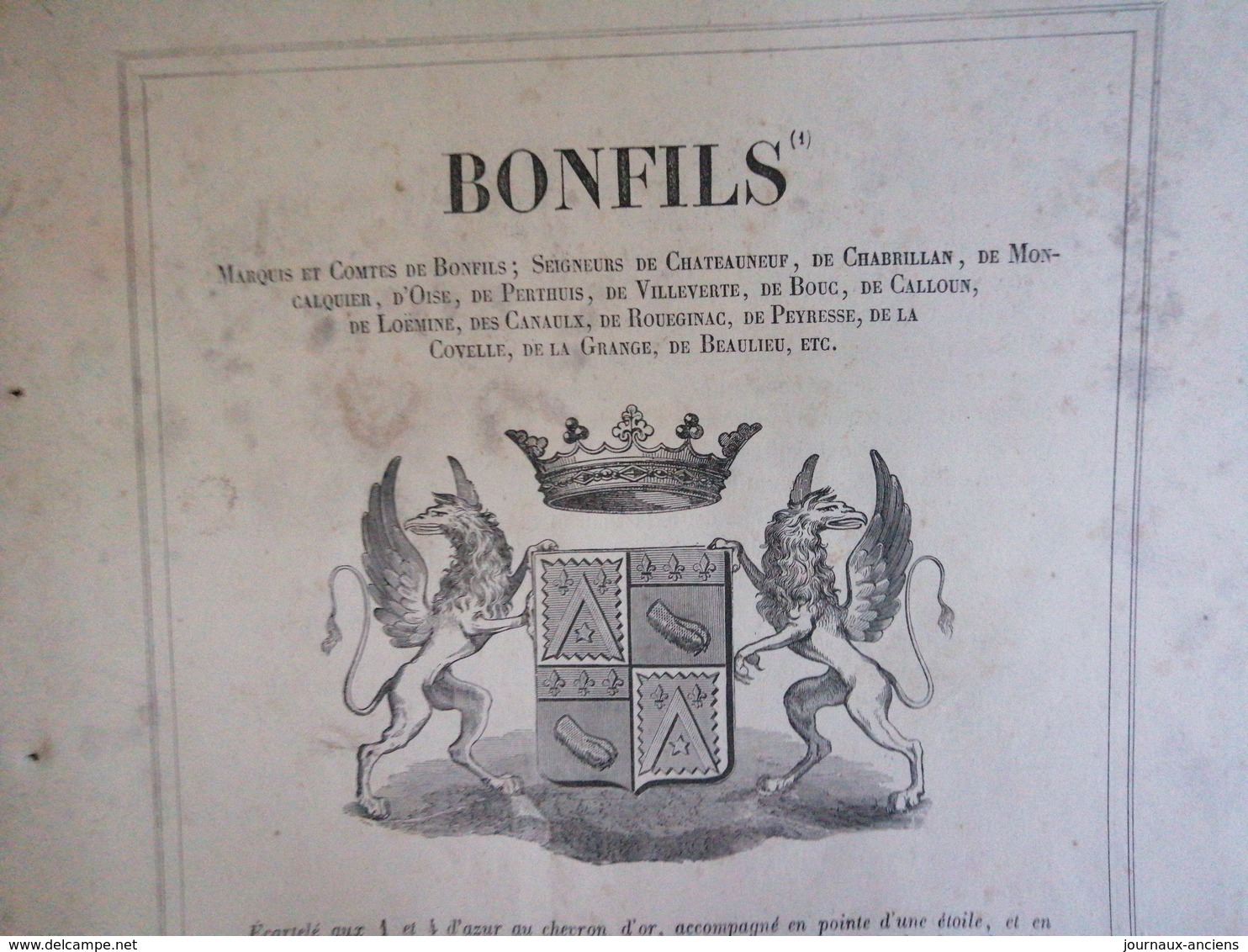 1856 BONFILS - CHÂTEAUNEUF - CHABRILLAND - MONCALQUIER - OISE - PERTHUIS - VILLE VERTE - BOUC - CALLOUN - LOEMINE ETC... - Historical Documents