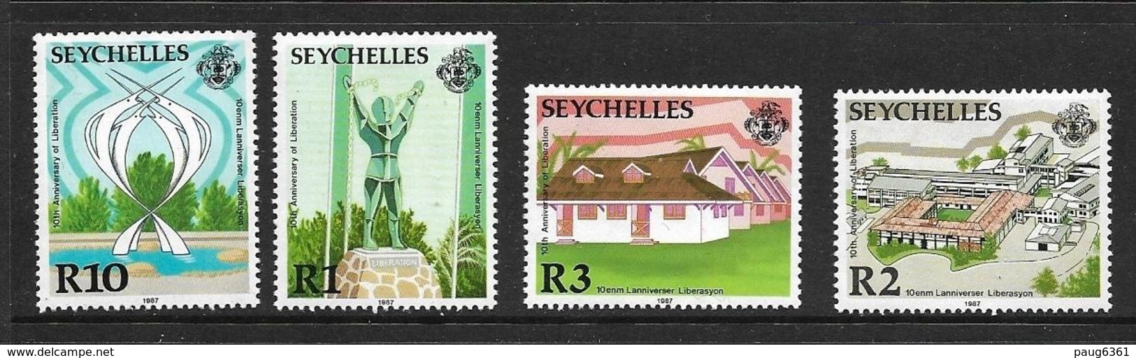 SEYCHELLES 1987 INDEPENDANCE   YVERT N°627/30 NEUF MNH** - Seychelles (1976-...)