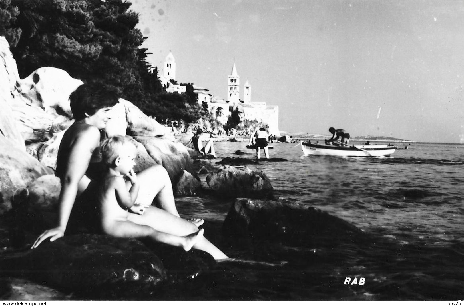 Ile De Rab (Croatie) Bords De La Mer Adriatique, Naturisme - Carte Non Circulée - Croazia