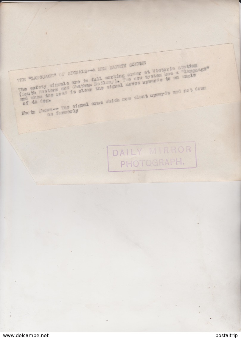 LANGUAGE OF SIGNALS VICTORIA STATION SOUTH EASTERN 21 * 16  CM Fonds Victor FORBIN (1864-1947) RAILWAY CHEMIN DE FER - Trenes