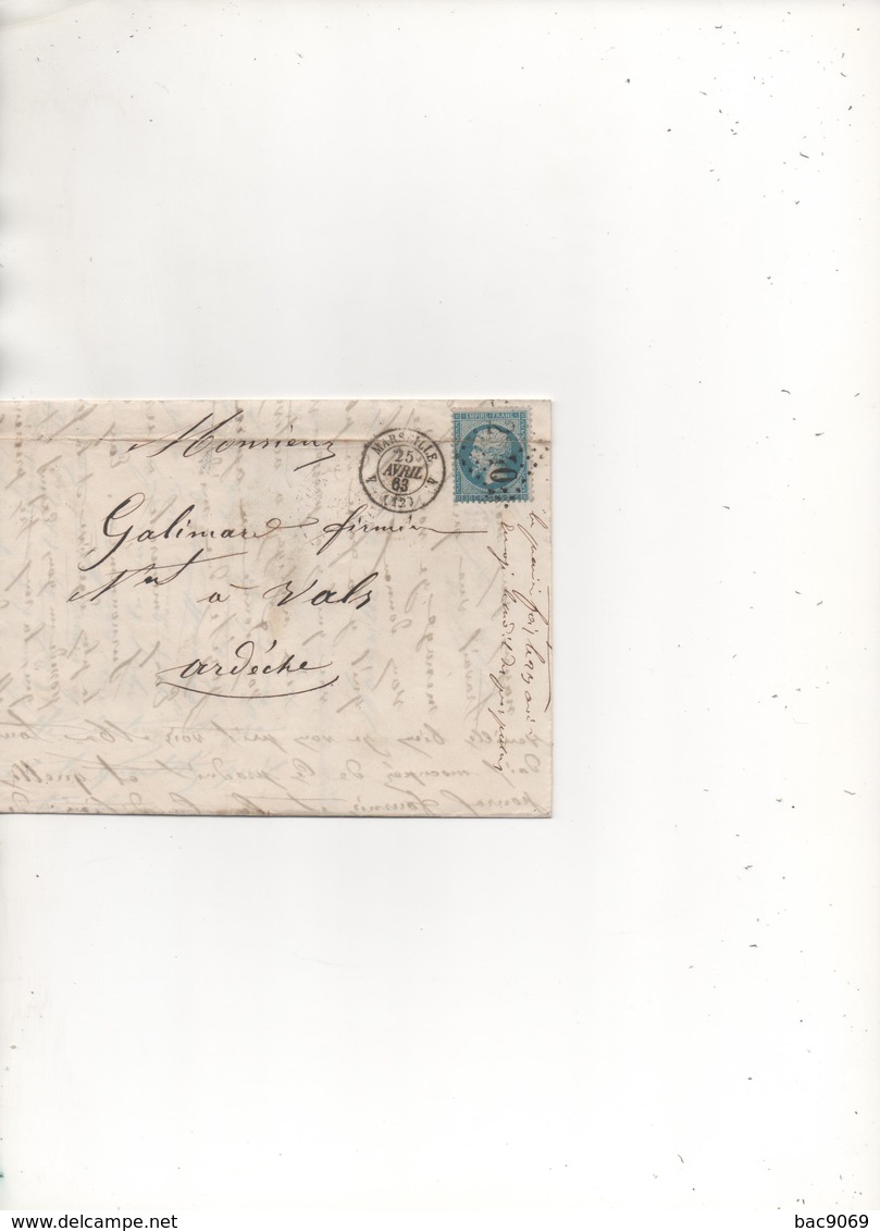 Lot MAI100 :  20c Napoleon Sur Lettre - 1849-1876: Période Classique