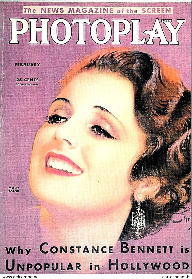 [MD3322] CPM - RIPRODUZIONE - PHOTOPLAY - MARY ASTOR - Non Viaggiata - Attori