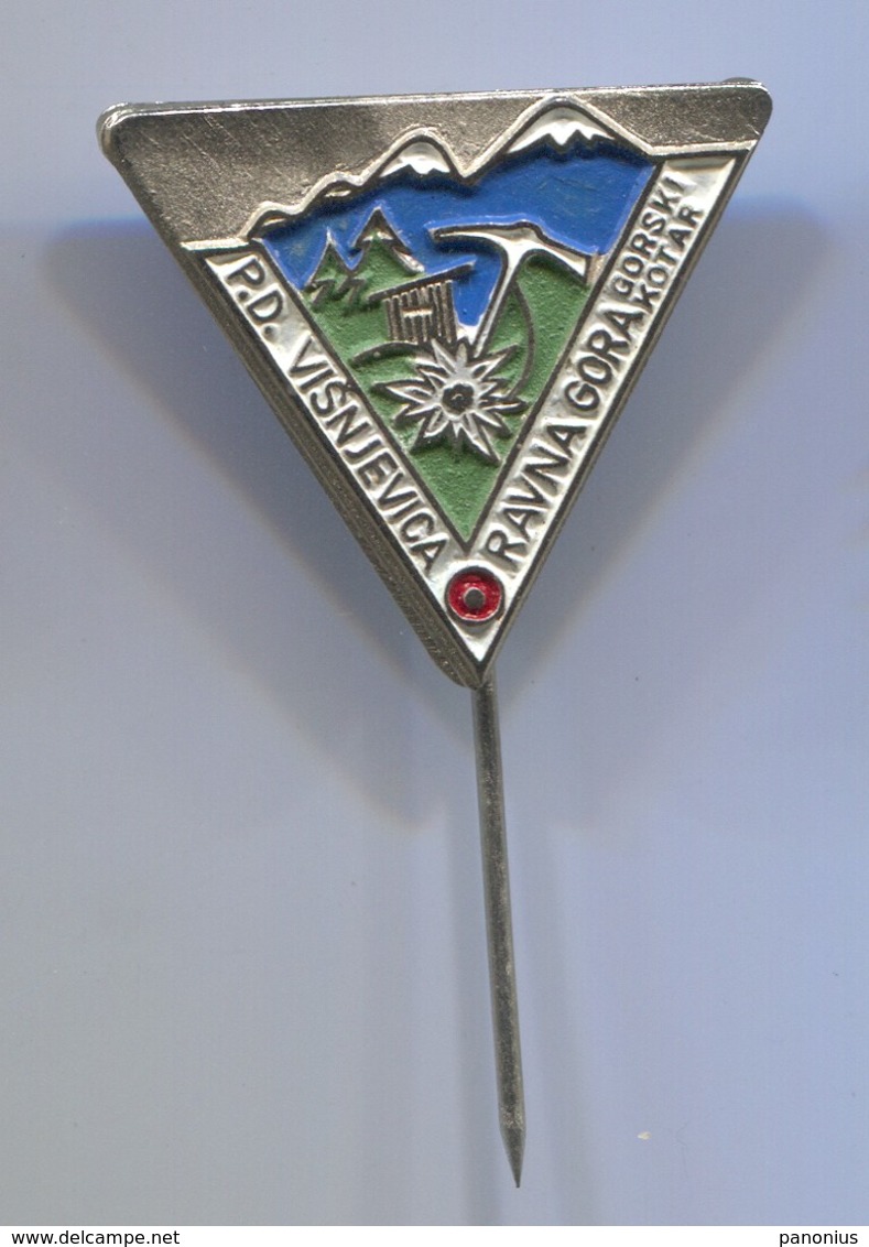 Alpinism Mountaineering Climbing Montanismo - PD VIŠNJEVICA Gorski Kotar, Croatia, Vintage Pin, Badge, Abzeichen - Alpinismo, Arrampicata