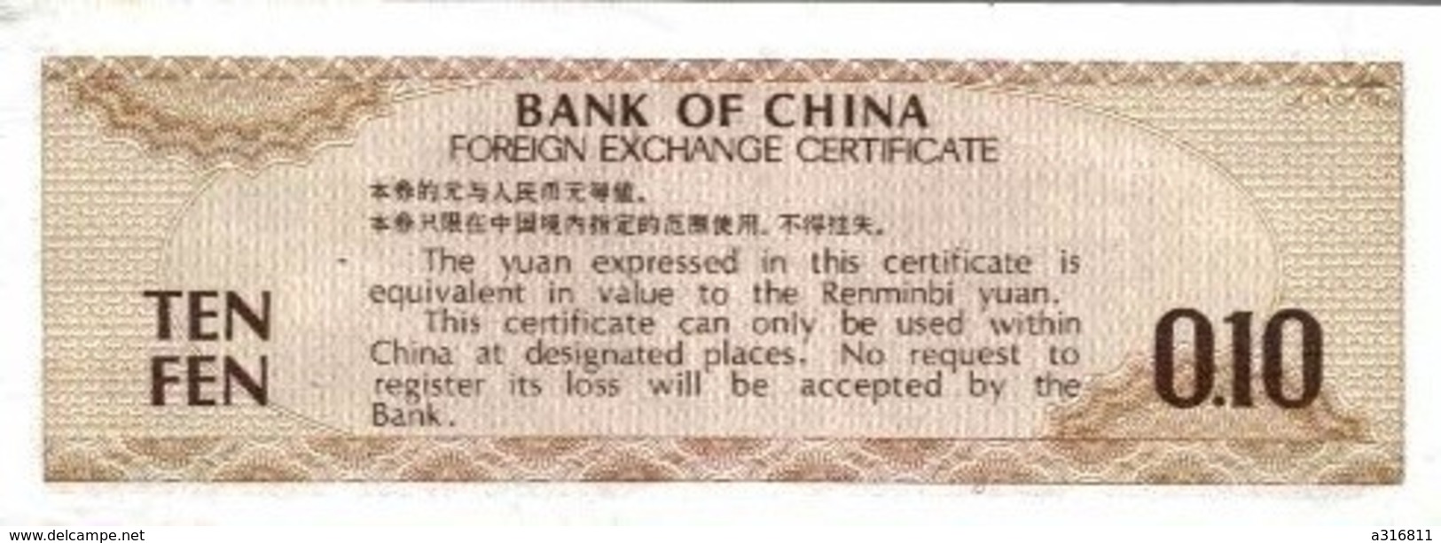 BANK OF CHINA  0.10 TEN - Chine