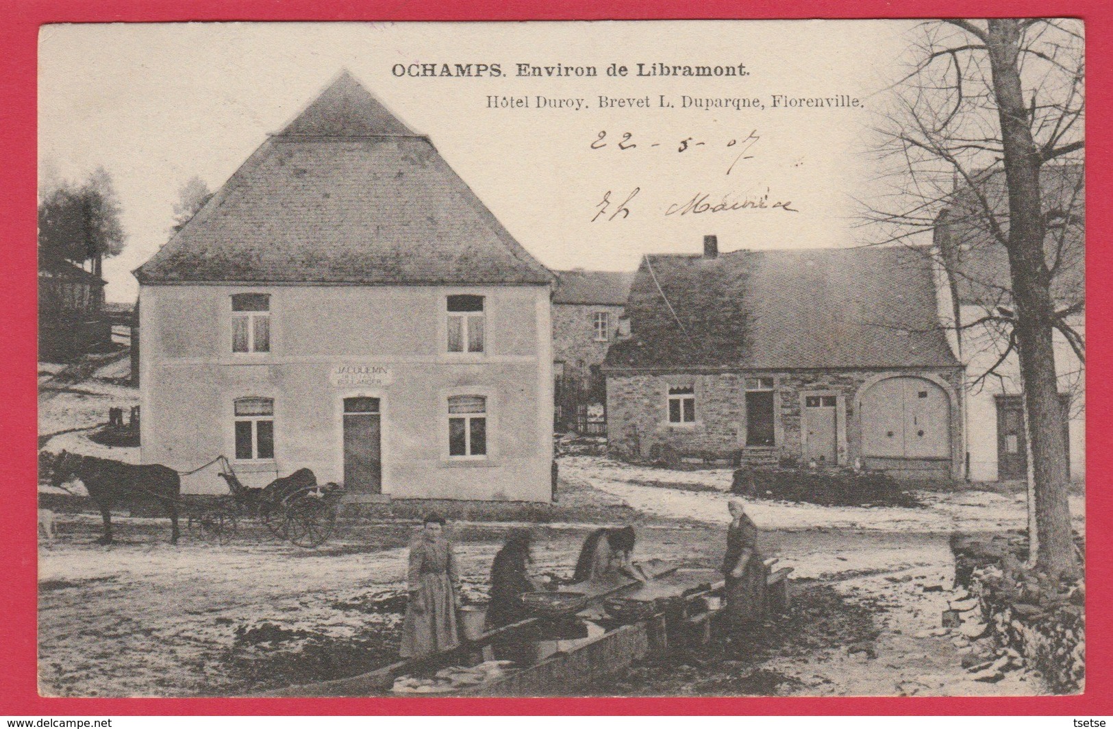 Ochamps ... Lavoir Et Lavandières - 1903 ( Voir Verso ) - Libin