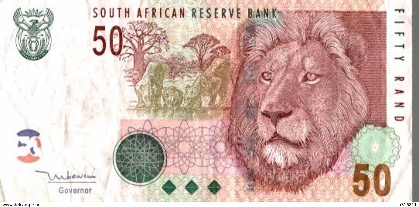 Monnaie, Billet, Afrique Du Sud, 50 Rand Lion South African Reserve Bank - Suráfrica