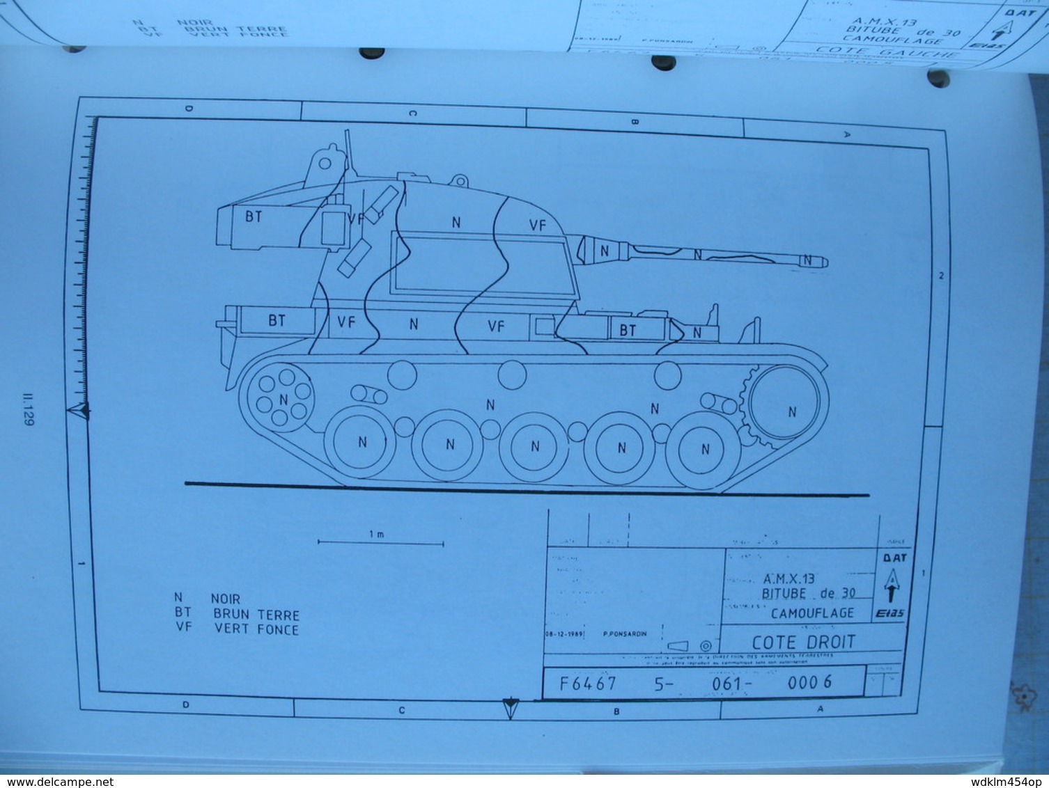 MILITAIRE  MAT 2636 édition 1989/92 INSTRUCTION TECHNIQUE MARQUAGES ET LE CAMOUFLAGE MATERIEL ARMEMENT  BLINDES  ROUES