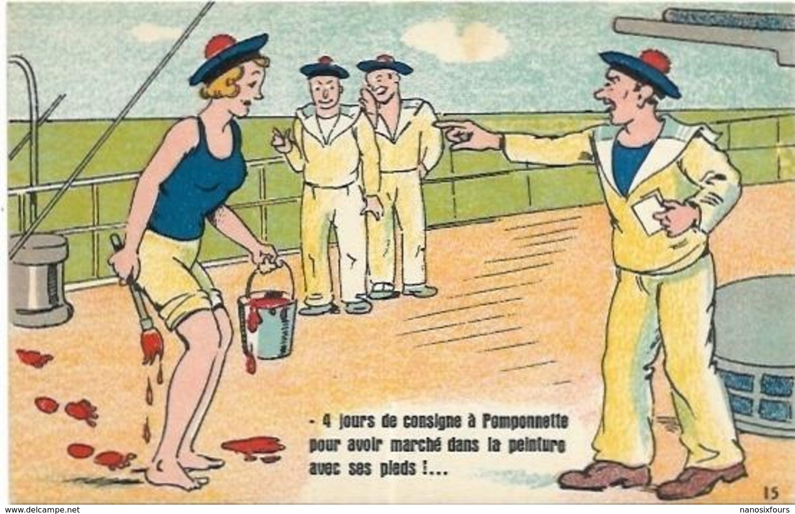 LOT DE 7 CARTES HUMORISTIQUE SUR LA MARINE - Humour