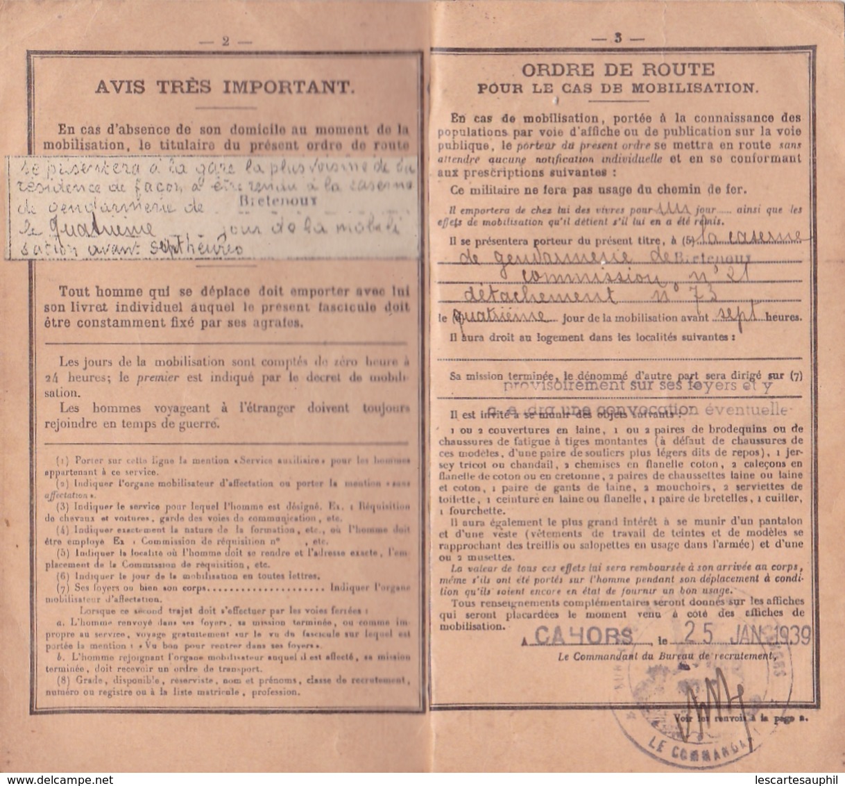 Lot Livret Militaire + Fascicule Mobilisation Guerre 14-18 Soldat 2 Eme Classe Teyssieu Lot Carte Adherent Combattants - Documents