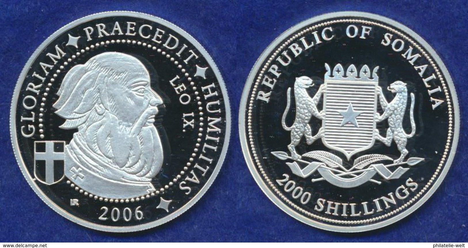Somalia 2000 Sh. 2006 Leo IX. Ag999 20g - Somalia