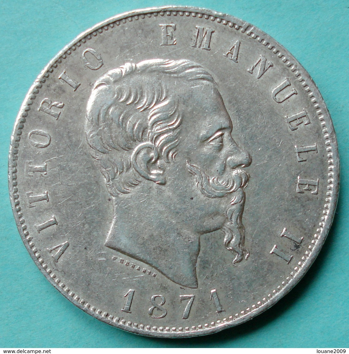 Italie - Pièce De Monnaie 5 Lire Vittorio Emanuele II 1871 Milano Argent - 1861-1878 : Victor Emmanuel II