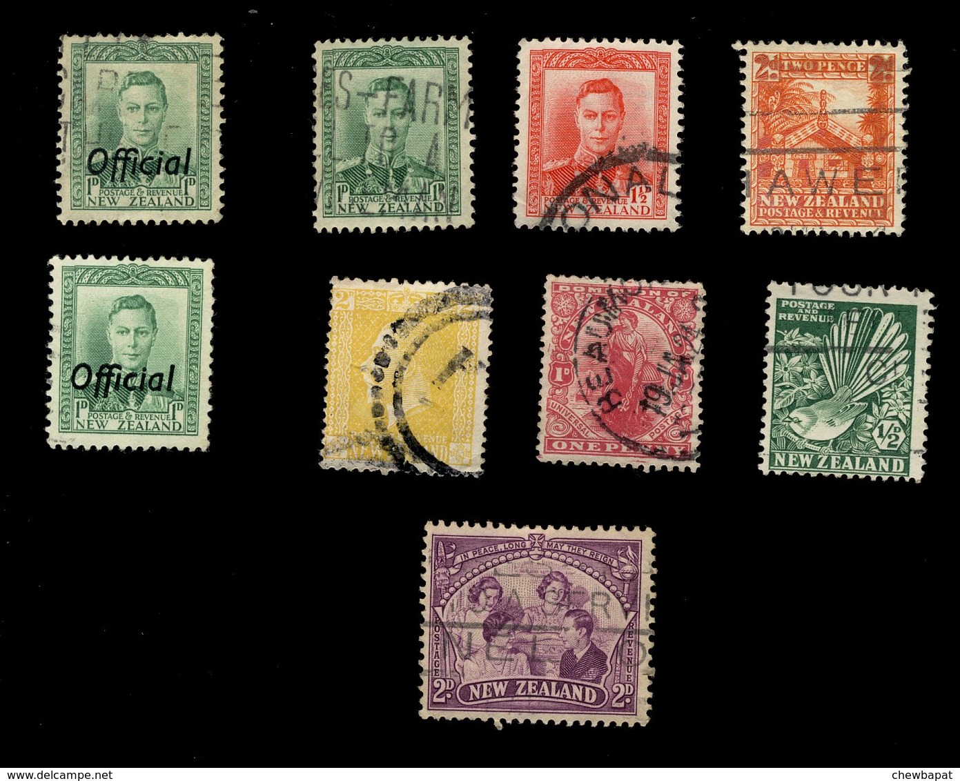 New Zealand - Nouvelle Zélande - Oblitéré Used - Lot N° 21 De 9 Timbres - Collections, Lots & Séries