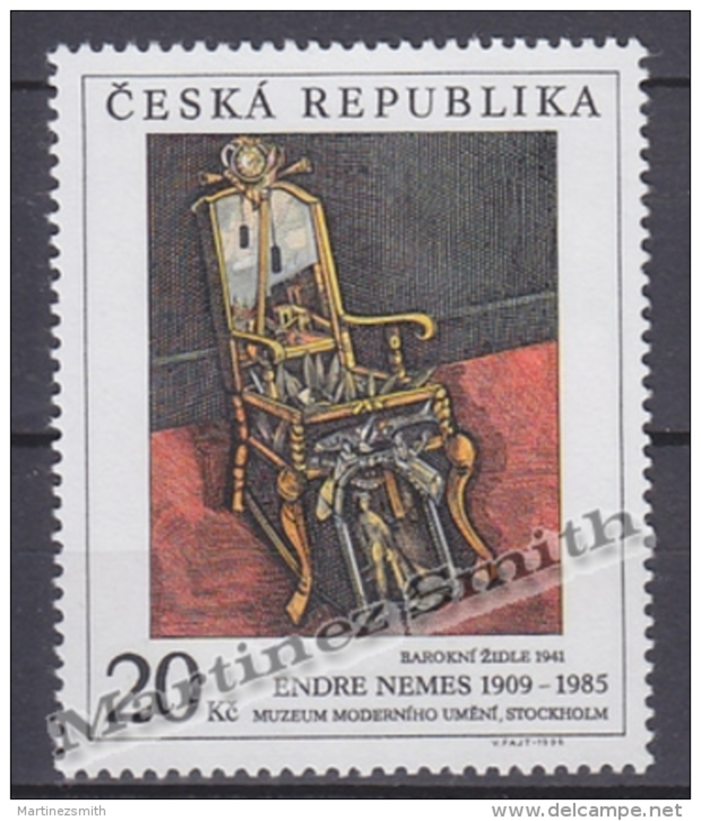 Czech Republic - Tcheque 1996 Yvert 122 Art, Tribute To Endre Nemes, Joint Issue Sweden & Slovakia -  MNH - Nuevos