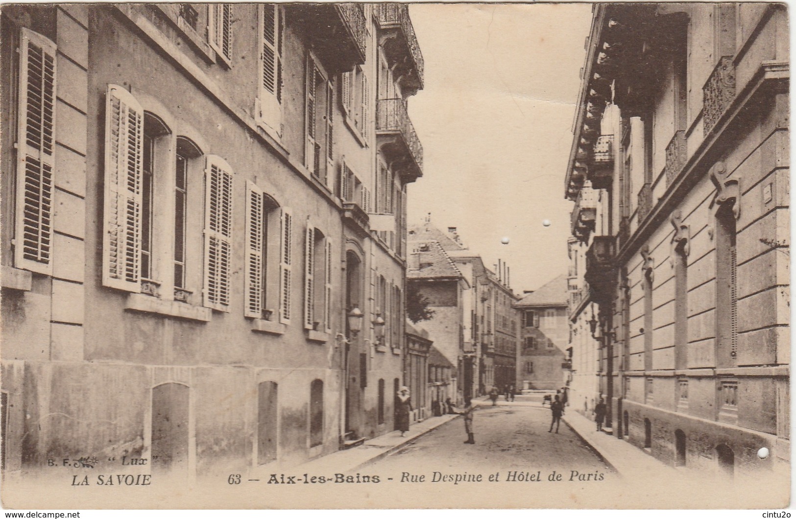 Savoie . Aix-les-Bains . Rue Despine Et Hôtel De Paris . - Aix Les Bains