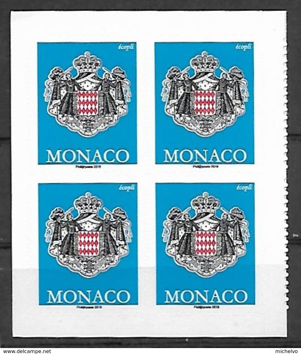 Monaco 2019 -  Yv N° 3189 ** - Timbres Du Carnet ''écopli" - Unused Stamps